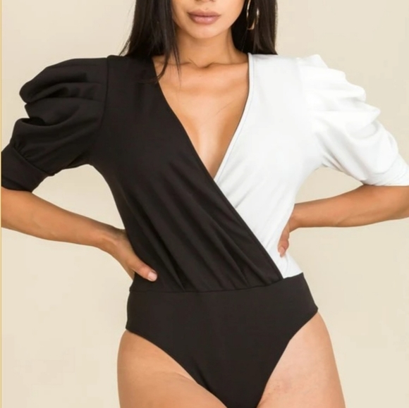 Black and White Bodysuit - Picture 1 of 3